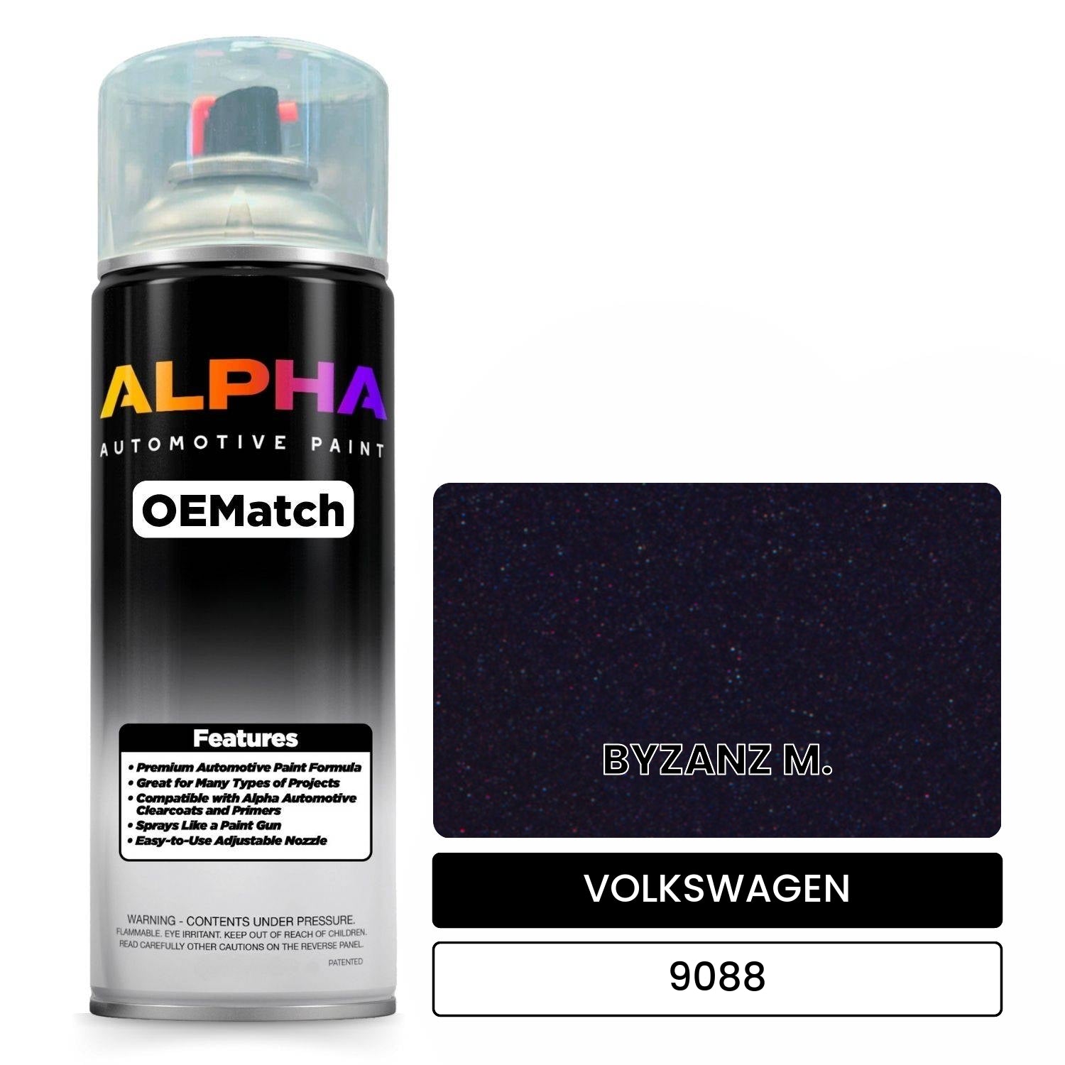 VOLKSWAGEN Byzance Metallic 9088 OEMatch Spraycan