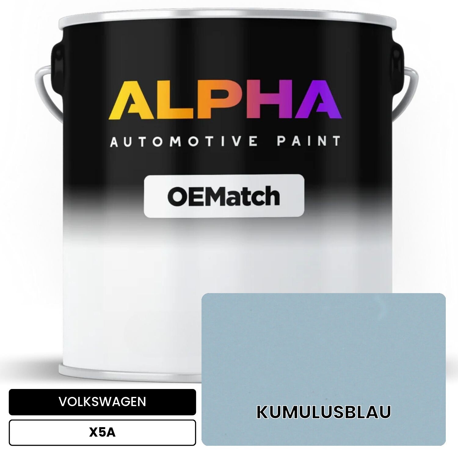 VOLKSWAGEN Cumulus Blue X5A OEMatch Basecoat