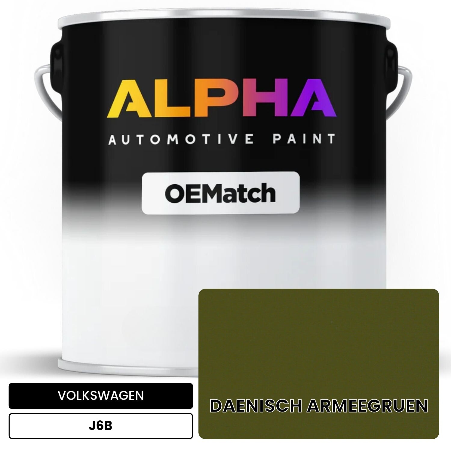 VOLKSWAGEN Danish Army Green J6B OEMatch Basecoat