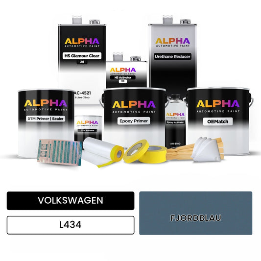 VOLKSWAGEN Fjord Blue L434 OEMatch Vehicle Paint Kit