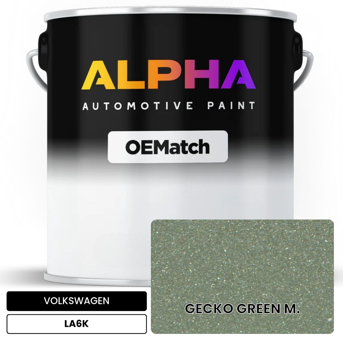 VOLKSWAGEN Gecko Green Metallic LA6K OEMatch Basecoat
