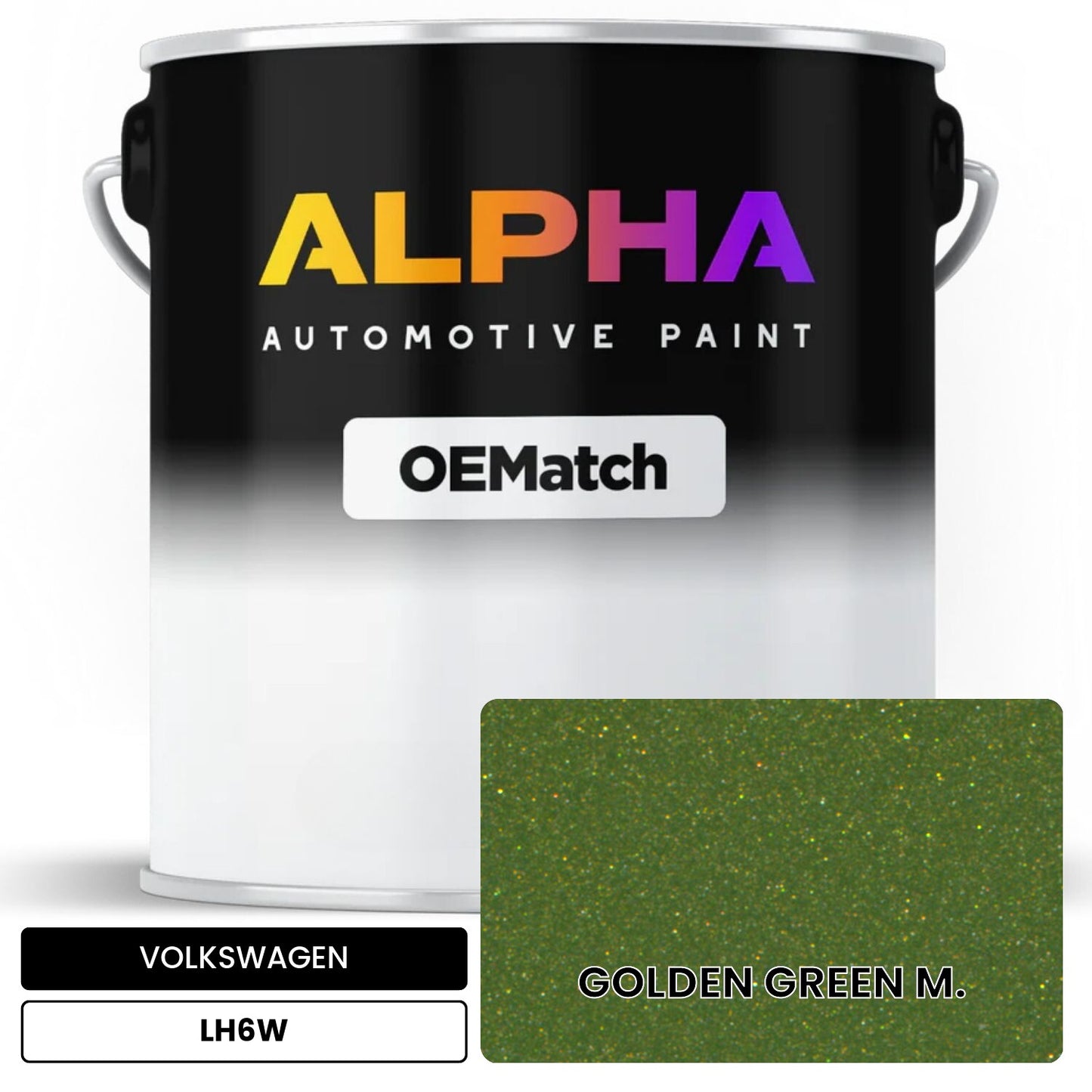 VOLKSWAGEN Golden Green Metallic LH6W OEMatch Basecoat