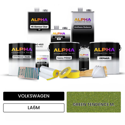 VOLKSWAGEN Green Tendency Metallic LA6M OEMatch Vehicle Paint Kit