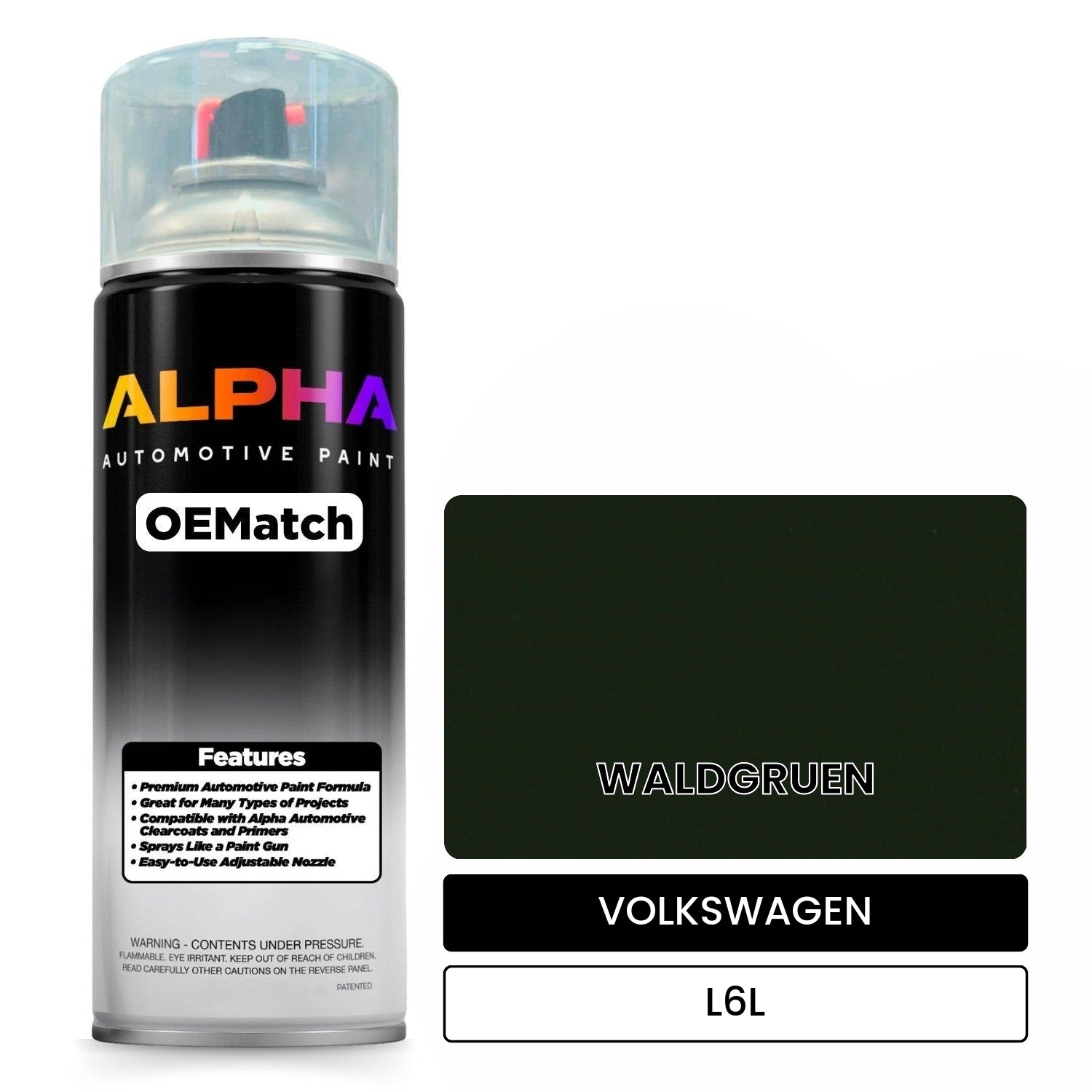 VOLKSWAGEN Forest Green L6L OEMatch Spraycan