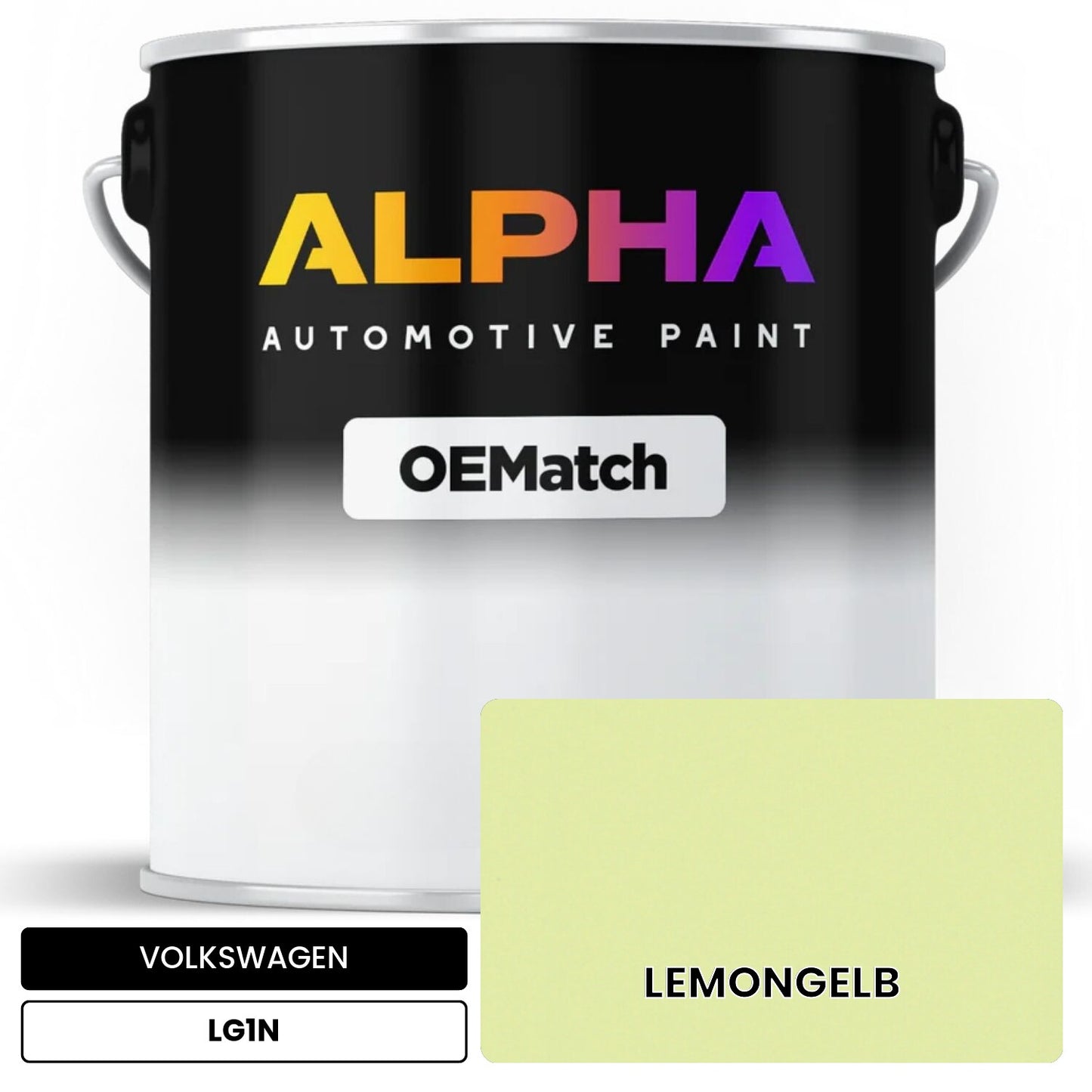 VOLKSWAGEN Lemon Yellow LG1N OEMatch Basecoat