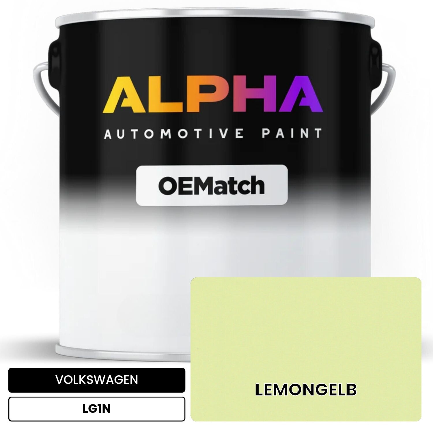 VOLKSWAGEN Lemon Yellow LG1N OEMatch Basecoat