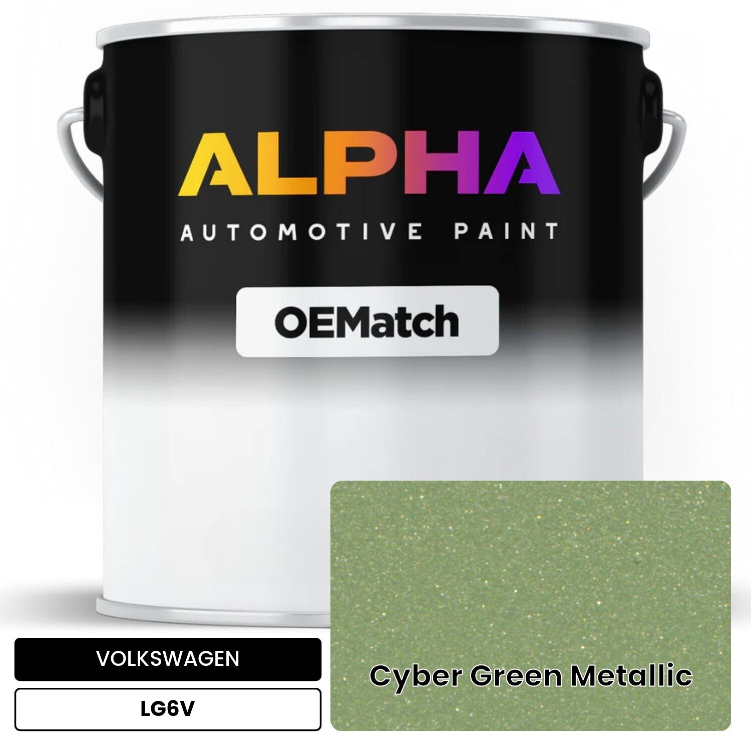 VOLKSWAGEN Cyber Green Metallic LG6V OEMatch Basecoat