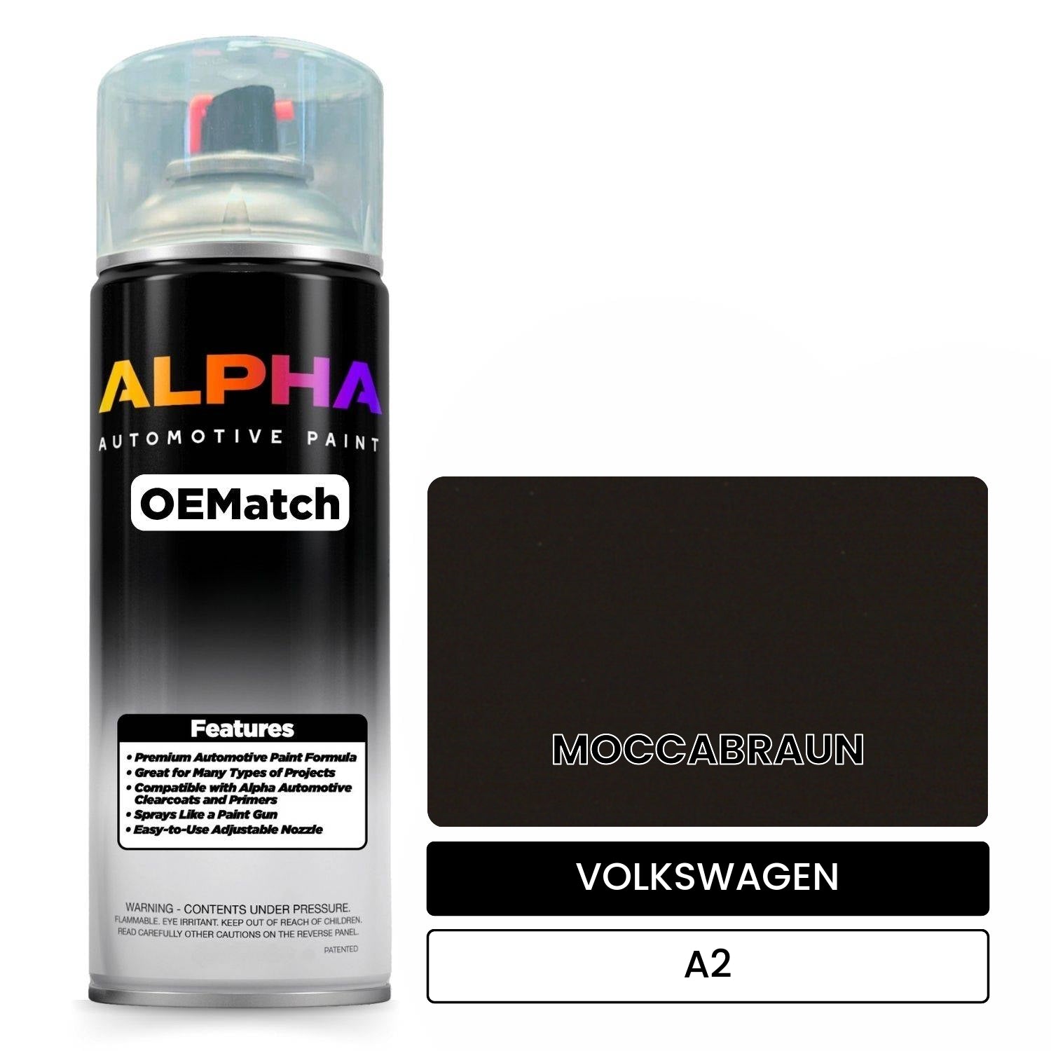 VOLKSWAGEN Mocha Black A2 OEMatch Spraycan