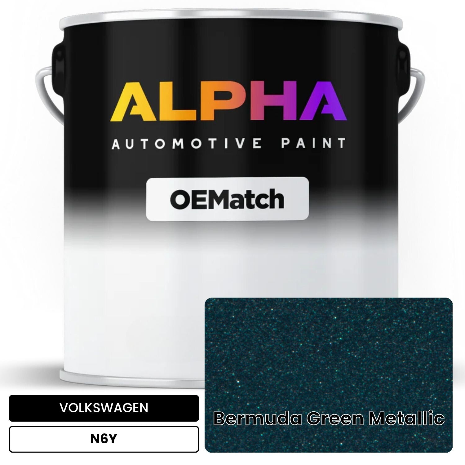 VOLKSWAGEN Bermuda Green Metallic N6Y OEMatch Basecoat