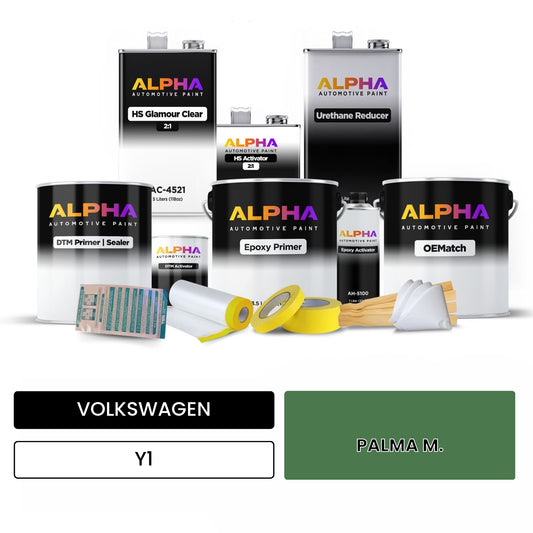 VOLKSWAGEN Palm Green Metallic Y1 OEMatch Vehicle Paint Kit