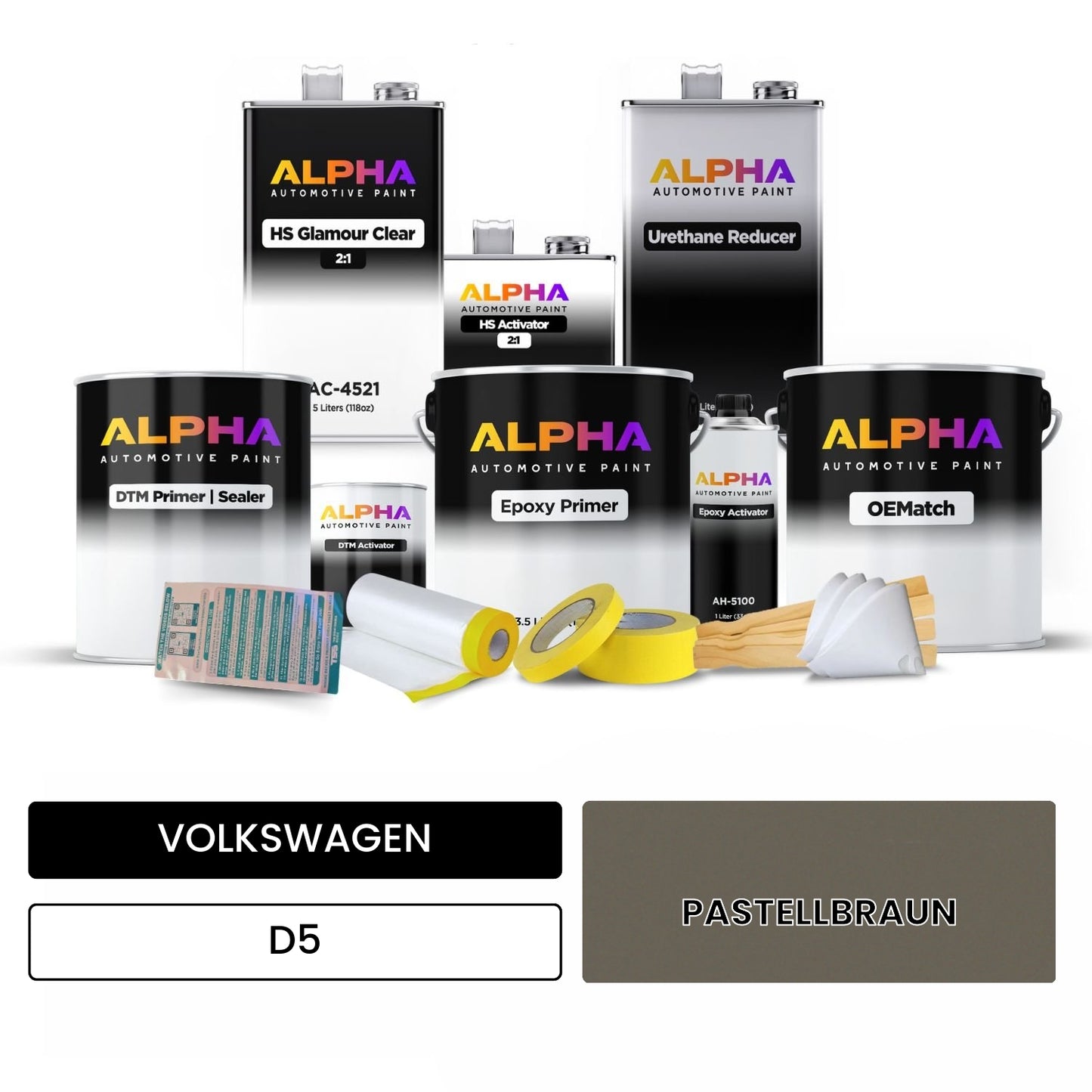 VOLKSWAGEN Pastel Brown D5 OEMatch Vehicle Paint Kit