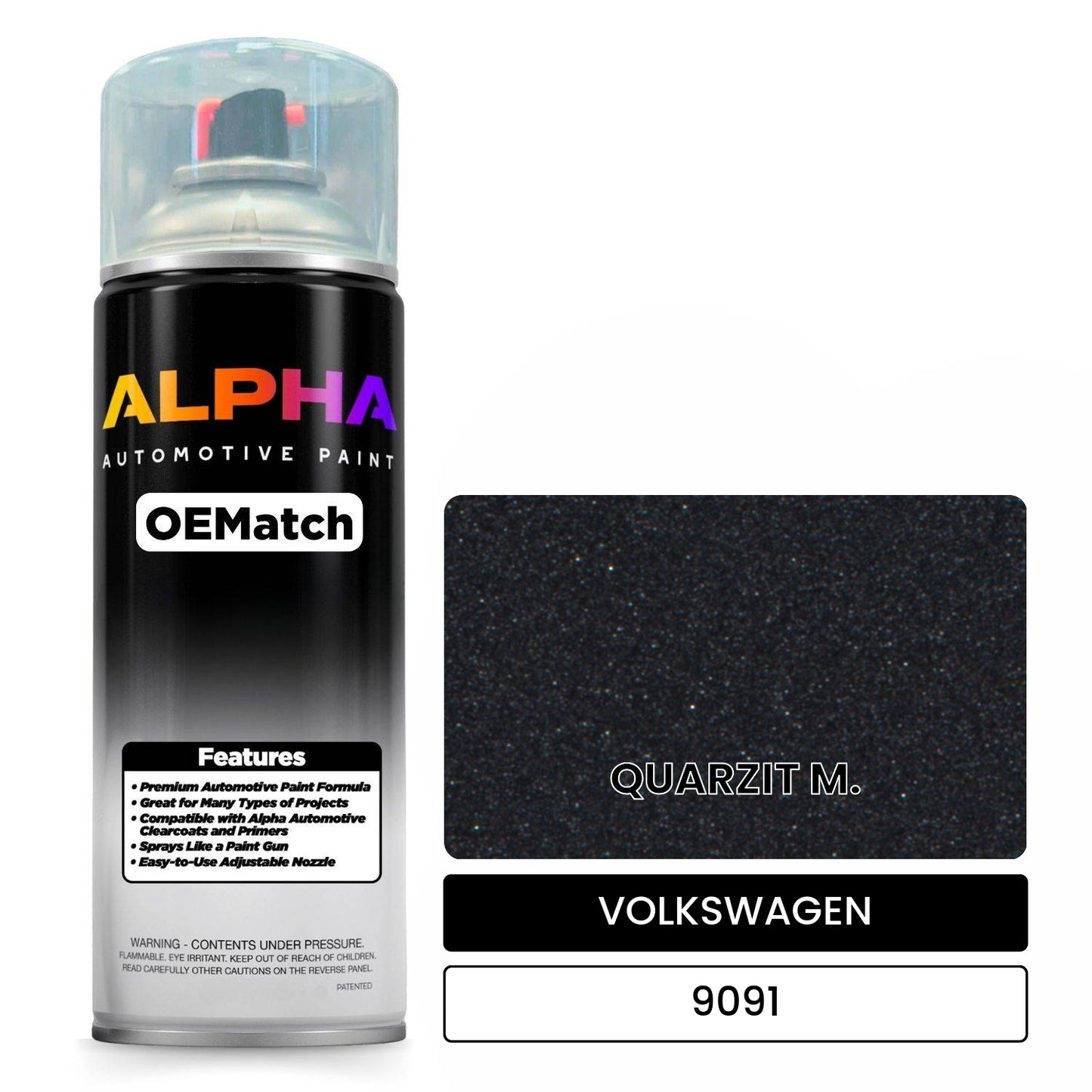 VOLKSWAGEN Quarzit Metallic 9091 OEMatch Spraycan