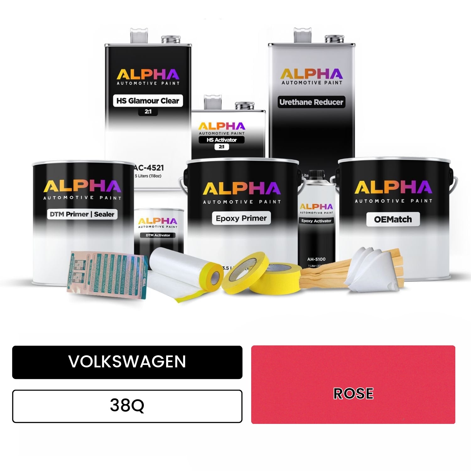 VOLKSWAGEN Rose 38Q OEMatch Vehicle Paint Kit