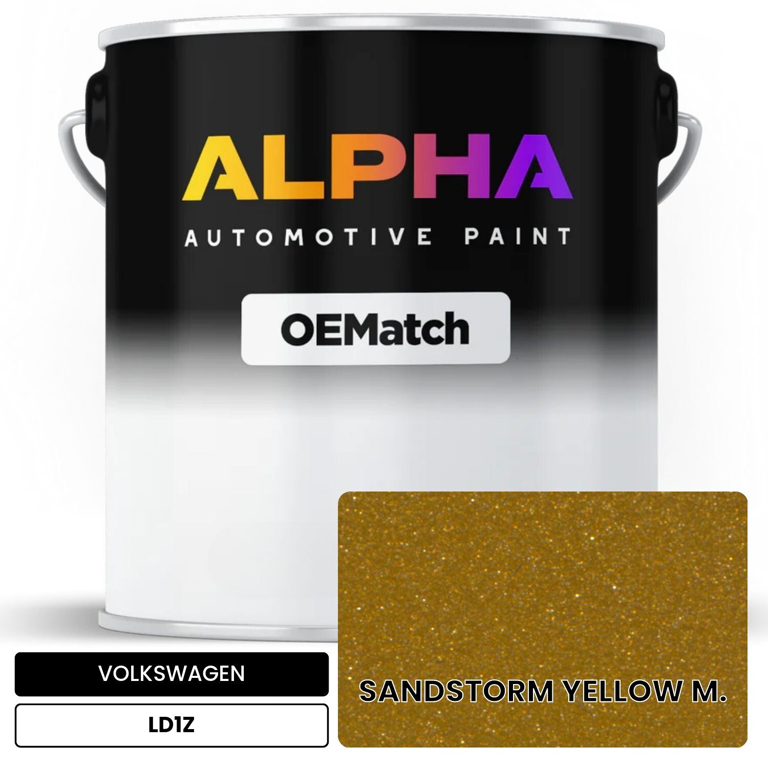 VOLKSWAGEN Sandstorm Yellow Metallic LD1Z OEMatch Basecoat