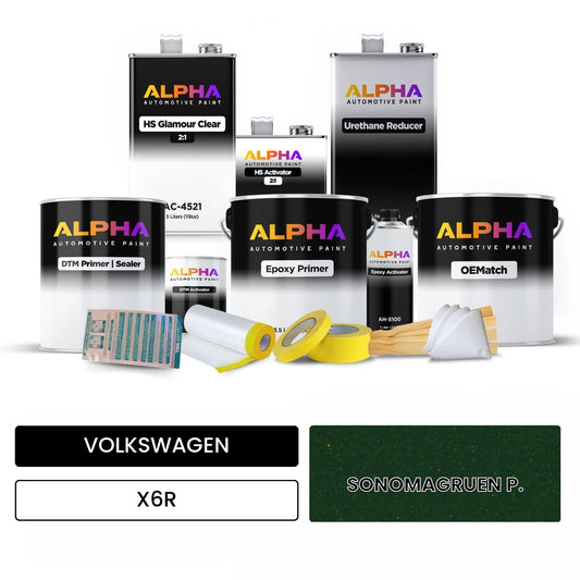 VOLKSWAGEN Sonoma Green Metallic X6R OEMatch Vehicle Paint Kit