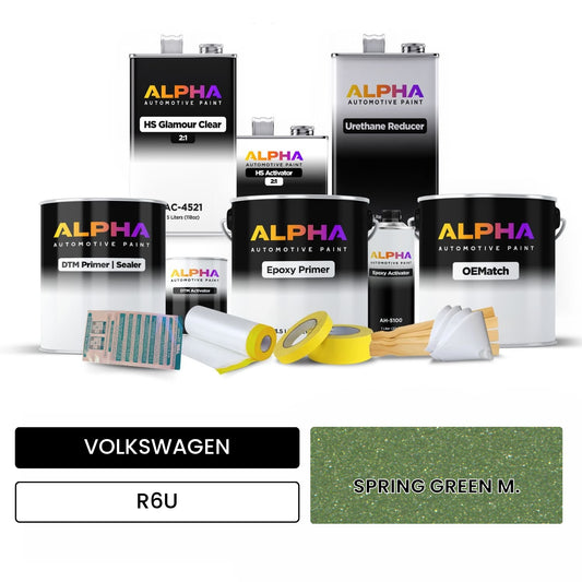 VOLKSWAGEN Spring Green Metallic R6U OEMatch Vehicle Paint Kit