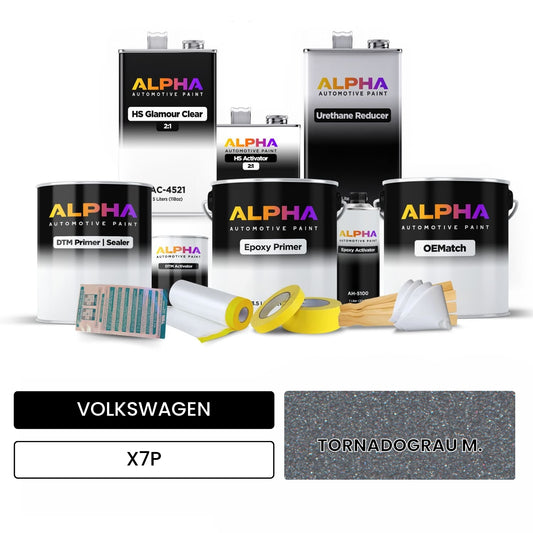 VOLKSWAGEN Tornadogray Metallic X7P OEMatch Vehicle Paint Kit