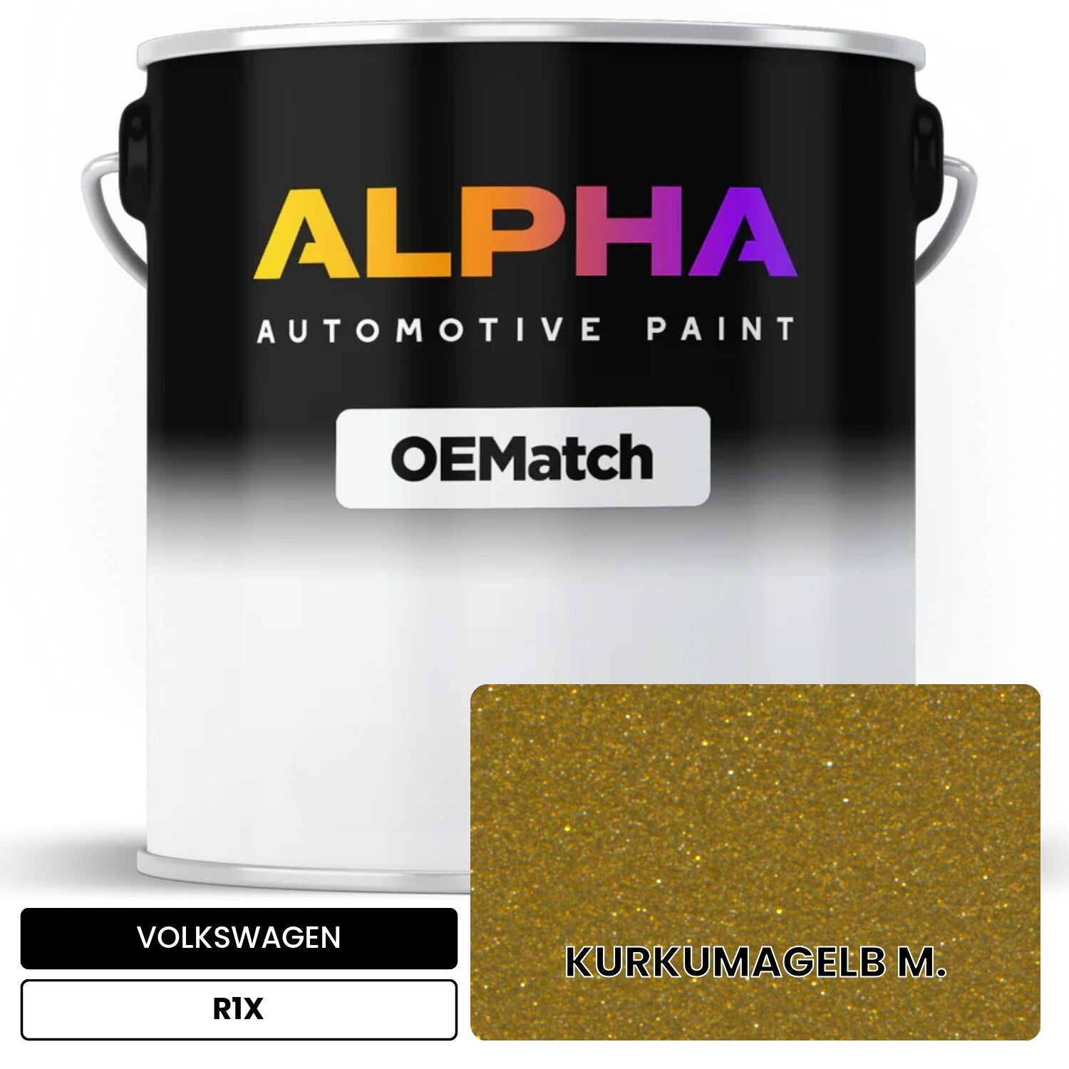 VOLKSWAGEN Turmeric Yellow Metallic R1X OEMatch Basecoat