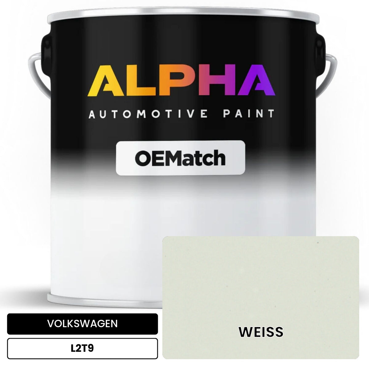 VOLKSWAGEN White L2T9 OEMatch Basecoat