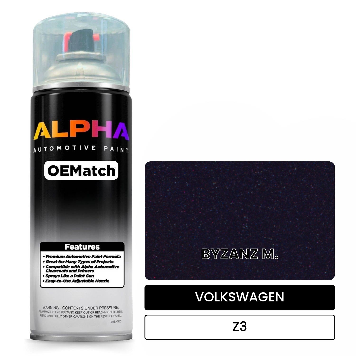 VOLKSWAGEN Byzantium Metallic Z3 OEMatch Spraycan