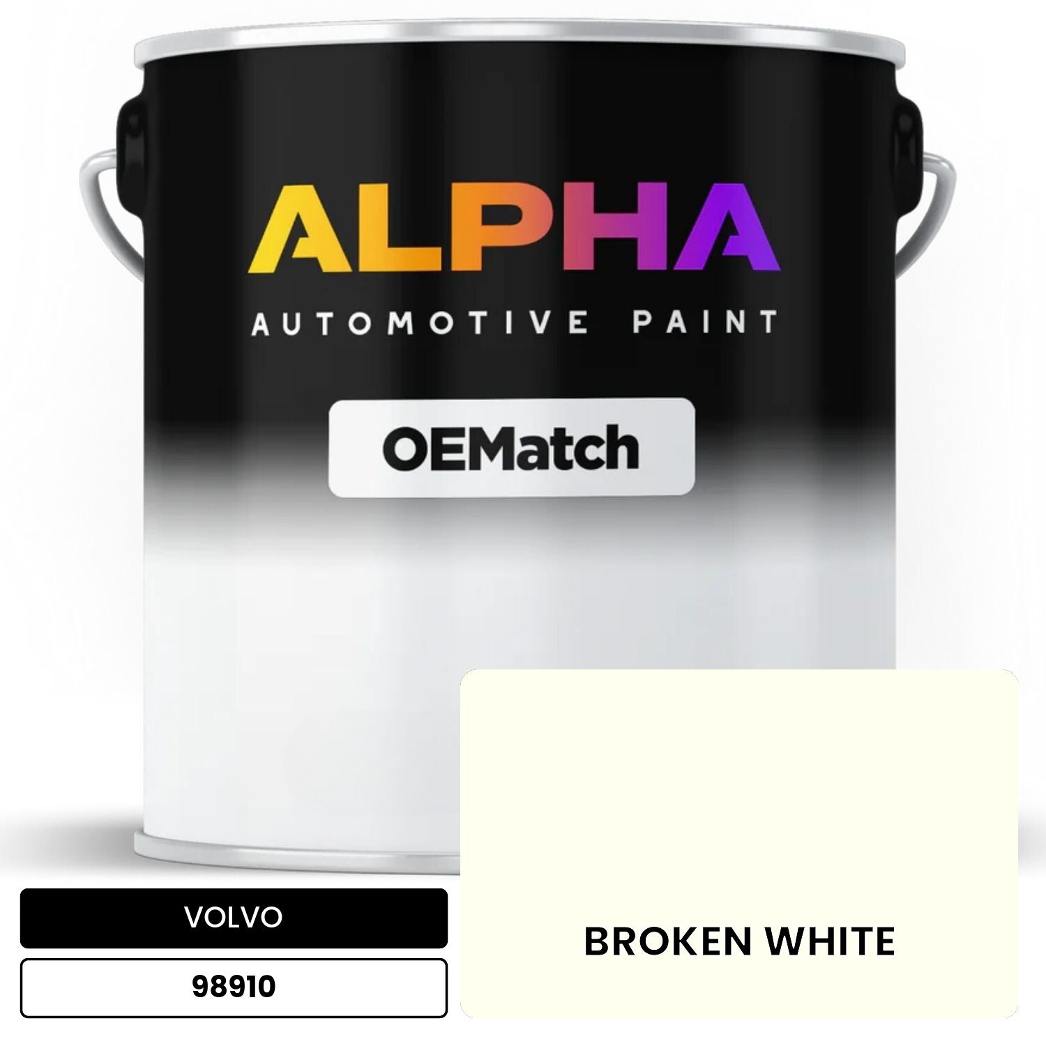 VOLVO BROKEN WHITE 98910 OEMatch Basecoat