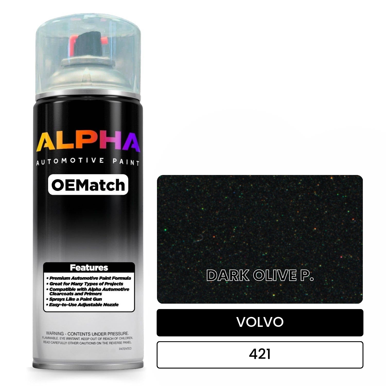 VOLVO DARK OLIVE P. 421 OEMatch Spraycan