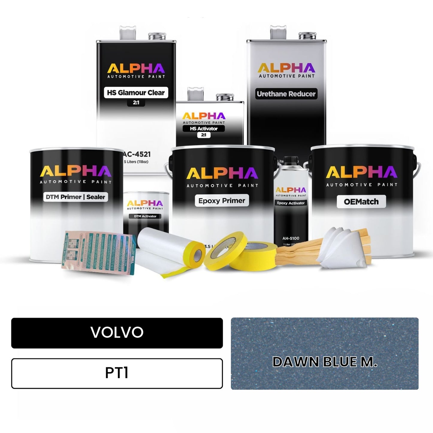 VOLVO DAWN BLUE M. PT1 OEMatch Vehicle Paint Kit