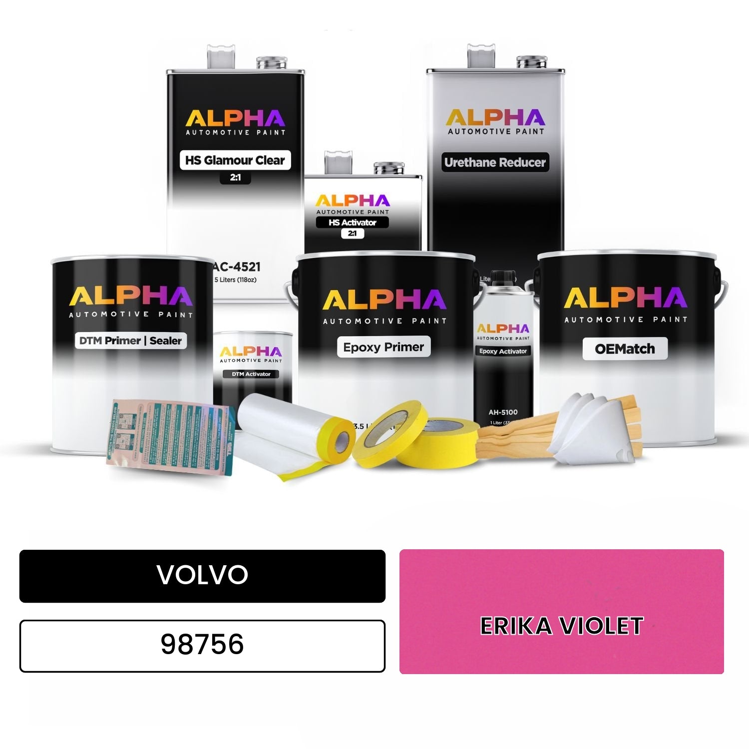 VOLVO ERIKA VIOLET 98756 OEMatch Vehicle Paint Kit