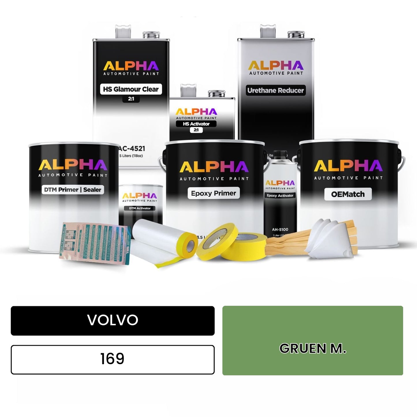 VOLVO GRUEN M. 169 OEMatch Vehicle Paint Kit