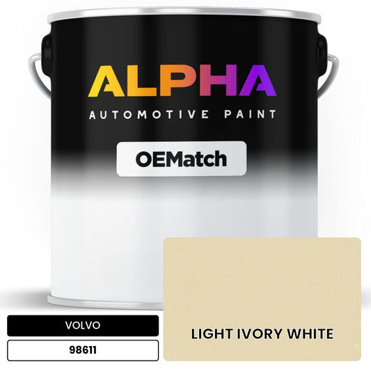 VOLVO LIGHT IVORY WHITE 98611 OEMatch Basecoat