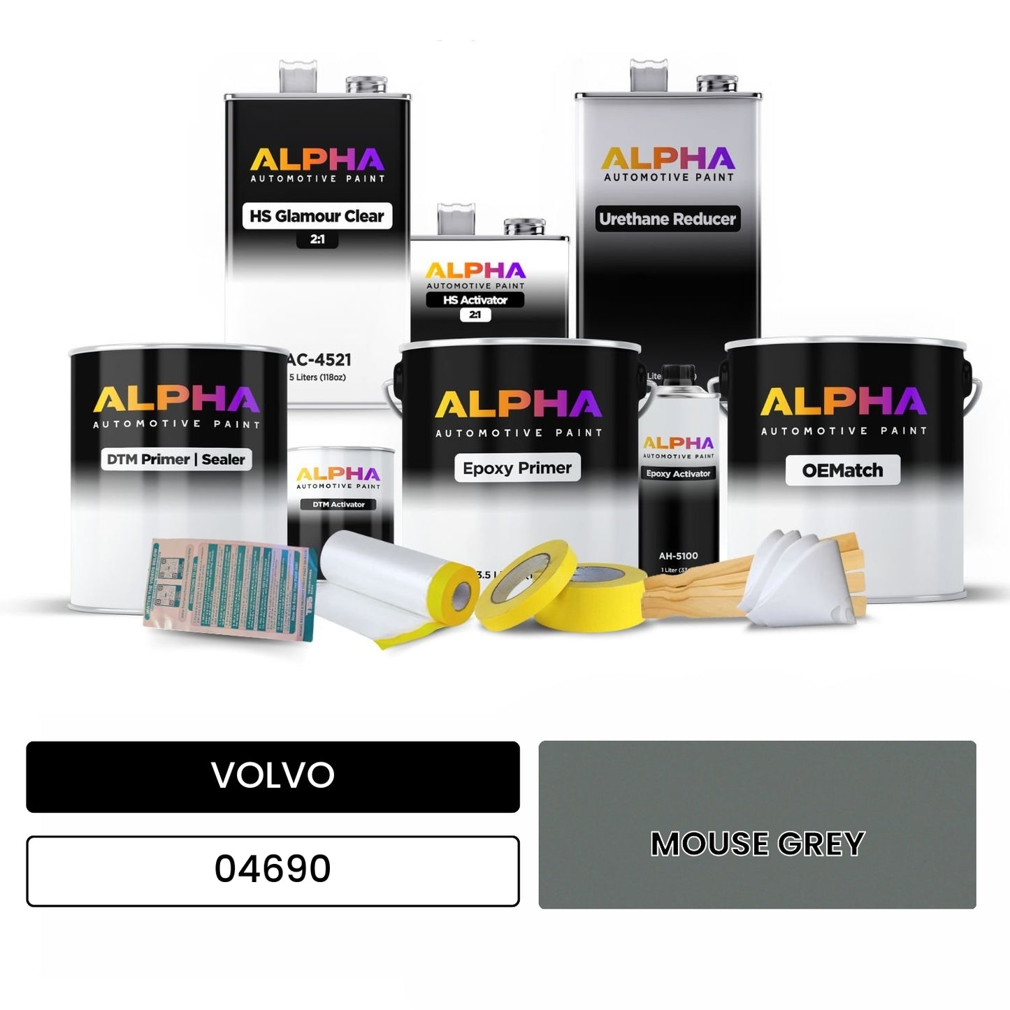 VOLVO MOUSE GREY 04690 OEMatch Vehicle Paint Kit