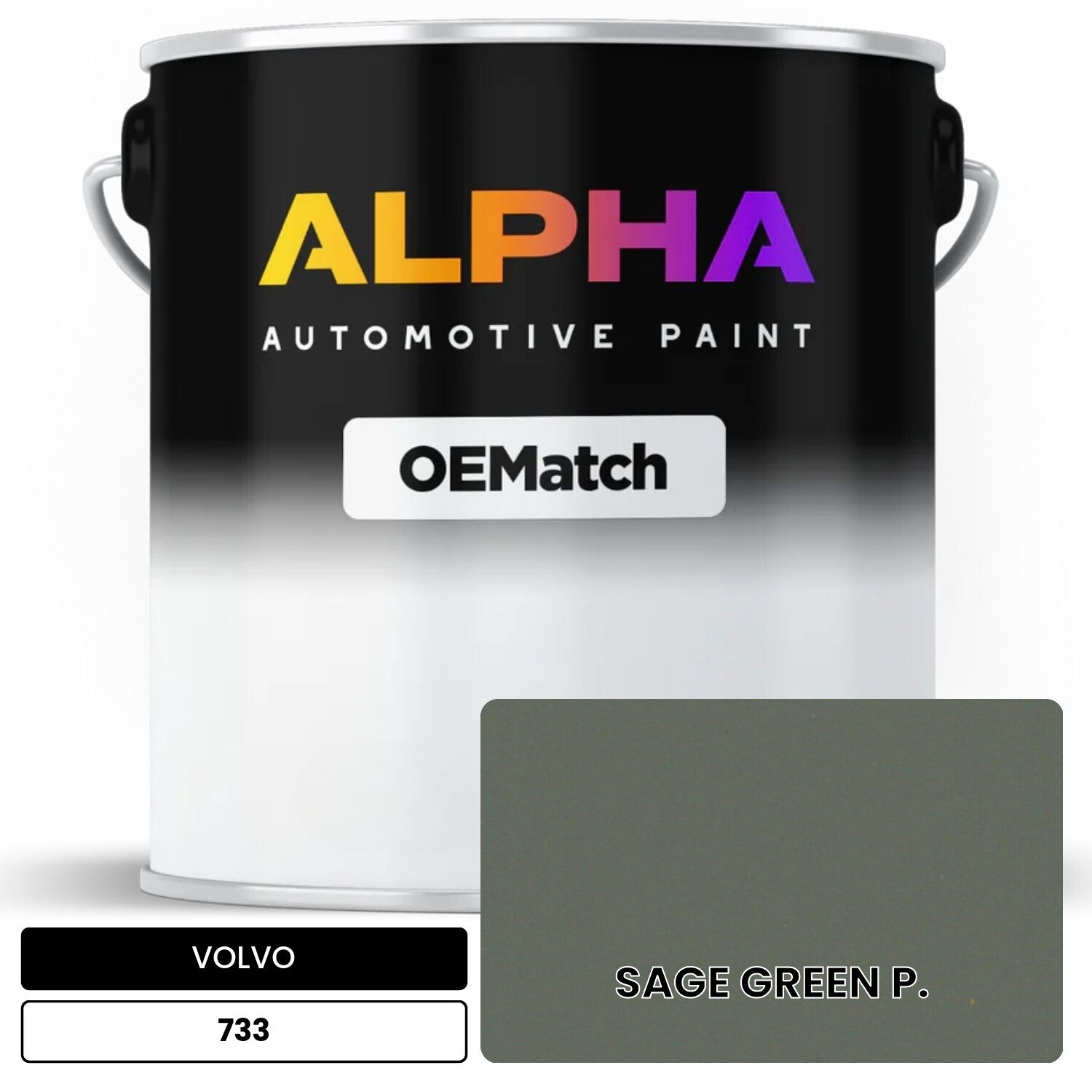 VOLVO SAGE GREEN P. 733 OEMatch Basecoat