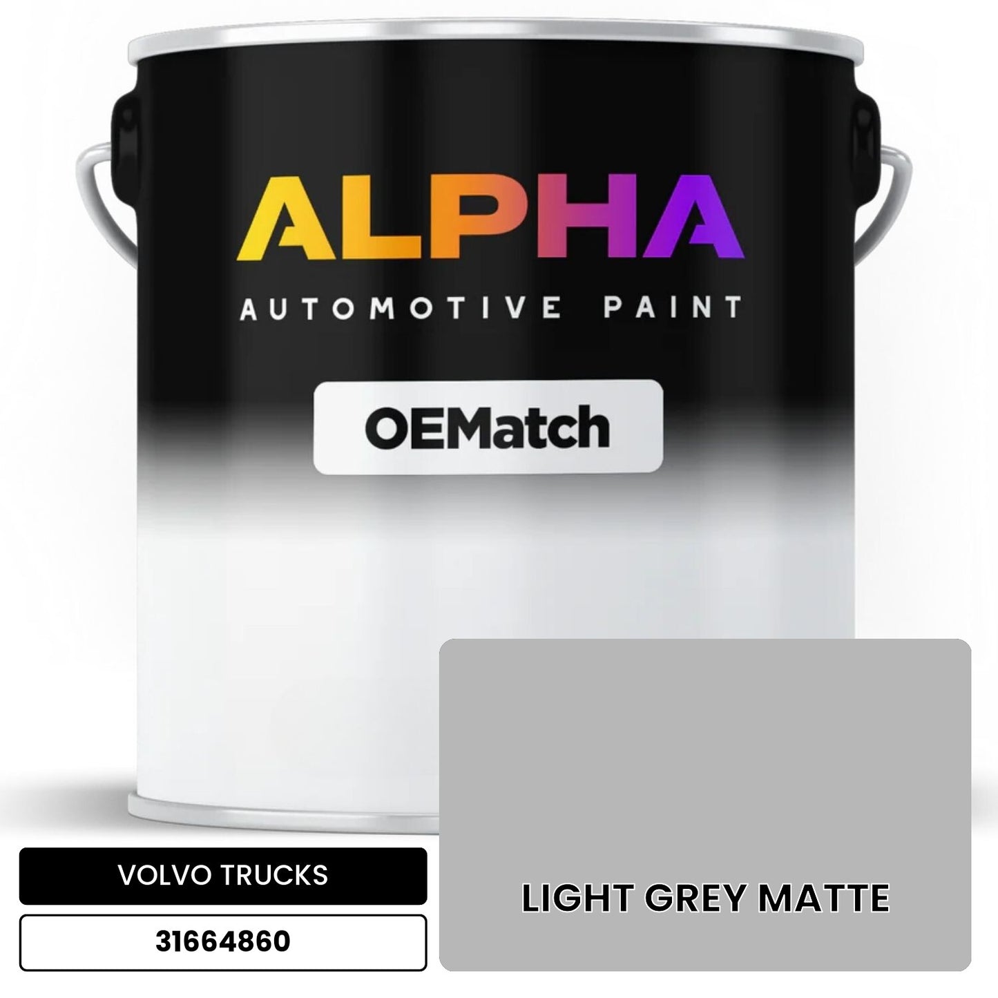 VOLVO TRUCKS LIGHT GREY MATTE 31664860 OEMatch Basecoat