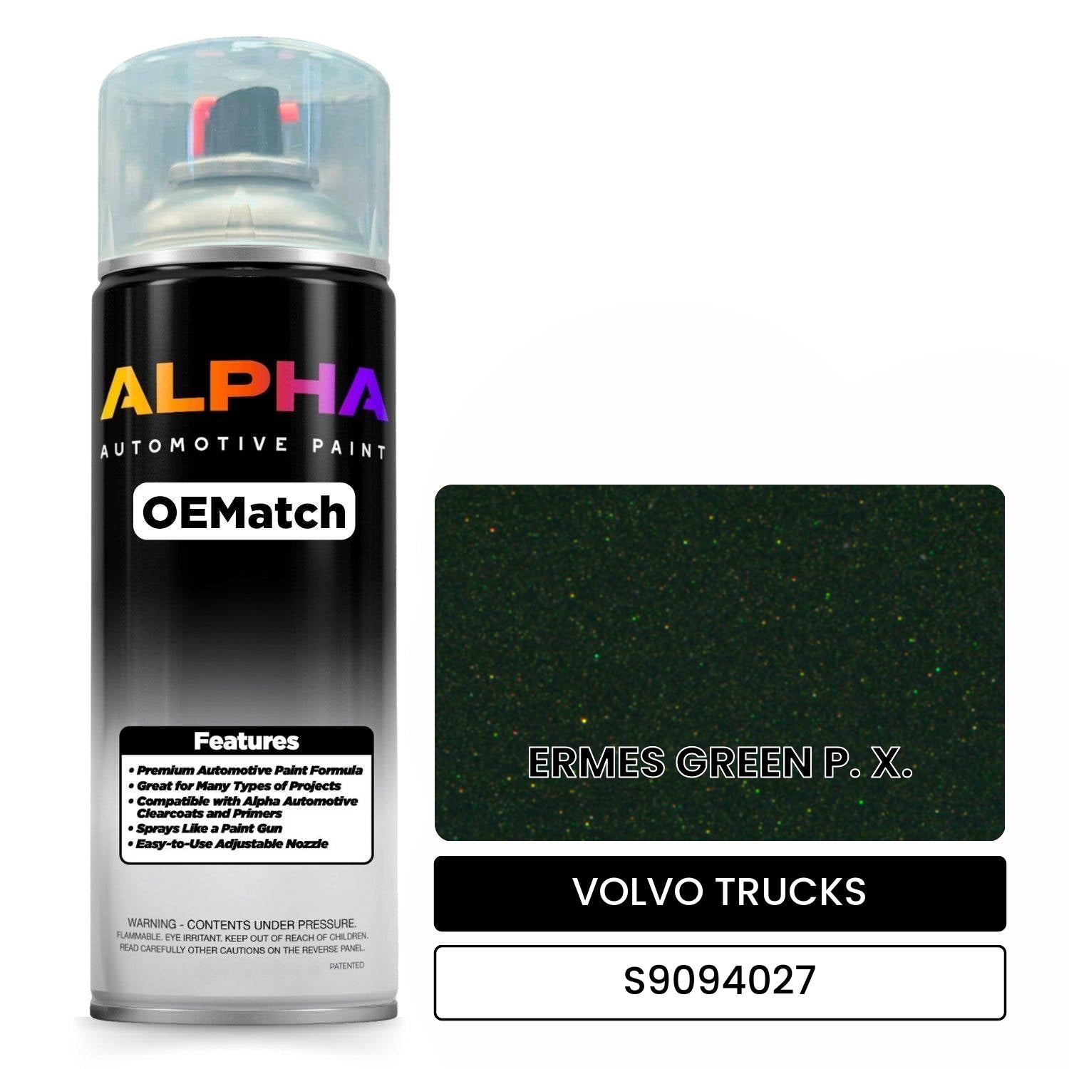 VOLVO TRUCKS ERMES GREEN P. X. S9094027 OEMatch Spraycan