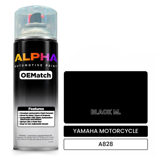 YAMAHA MOTORCYCLE BLACK M. A828 OEMatch Spraycan