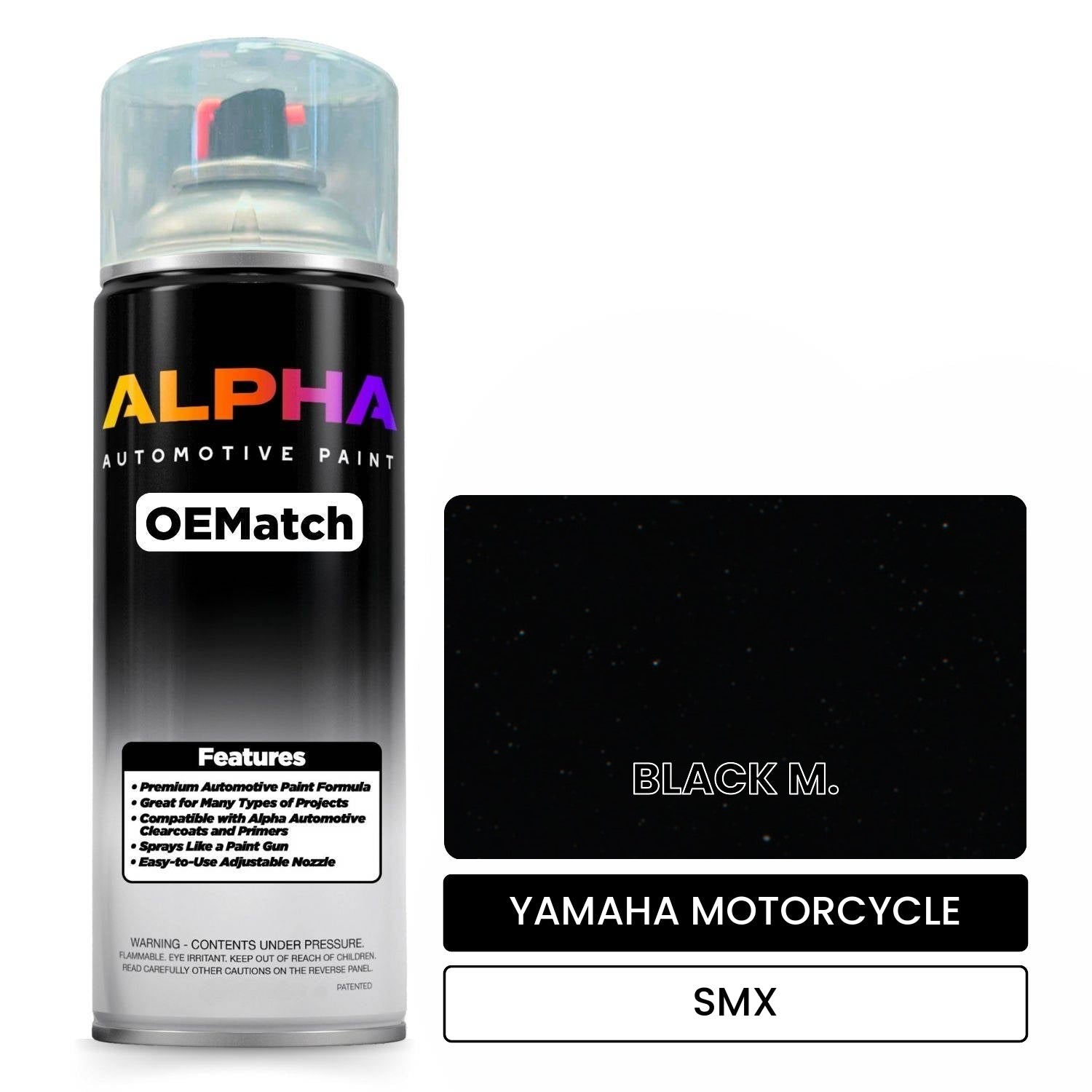 YAMAHA MOTORCYCLE BLACK M. SMX OEMatch Spraycan