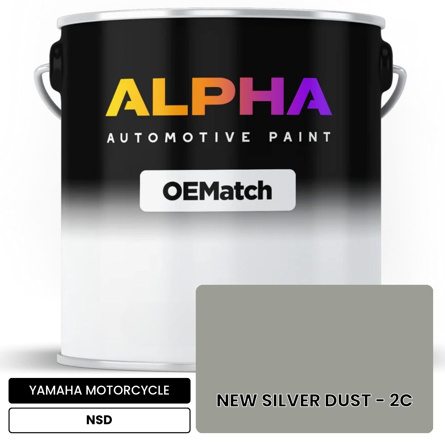 YAMAHA MOTORCYCLE NEW SILVER DUST - 2C NSD OEMatch Basecoat