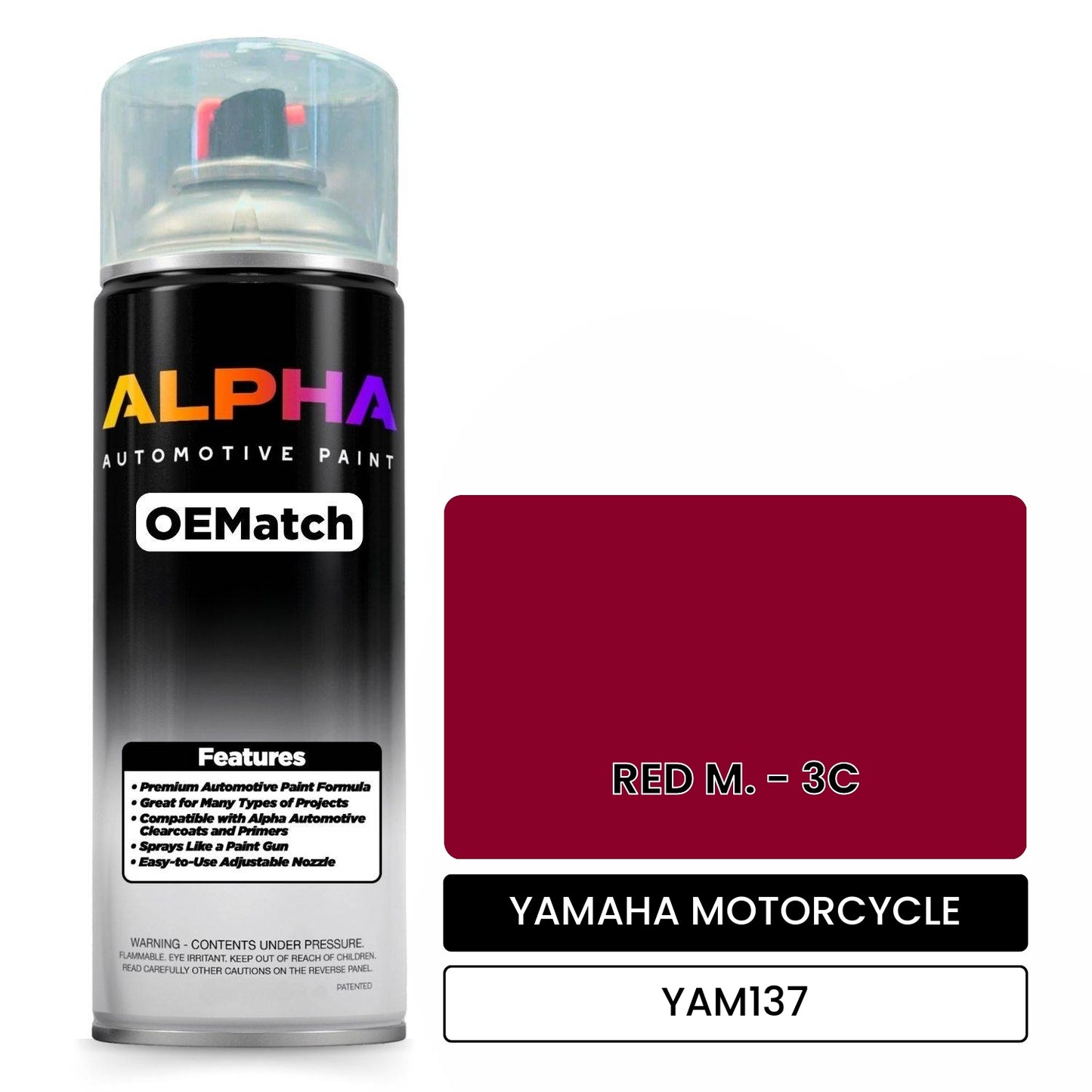 YAMAHA MOTORCYCLE RED M. - 3C YAM137 OEMatch Spraycan