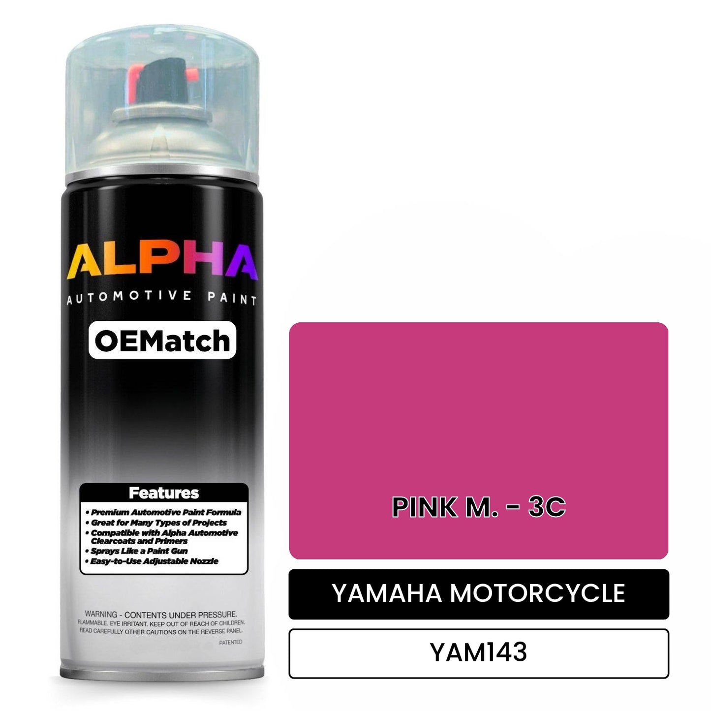 YAMAHA MOTORCYCLE PINK M. - 3C YAM143 OEMatch Spraycan