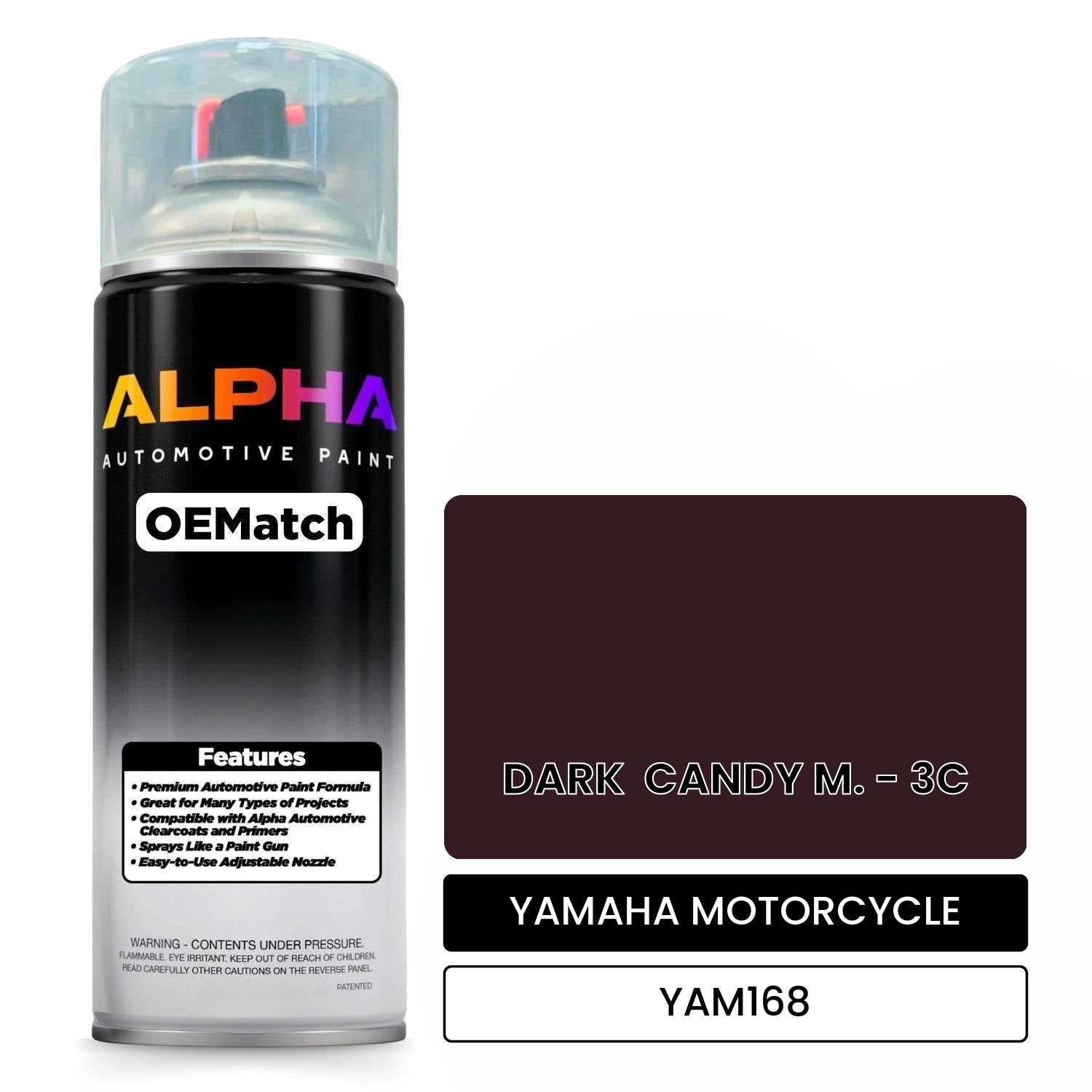 YAMAHA MOTORCYCLE DARK  CANDY M. - 3C YAM168 OEMatch Spraycan