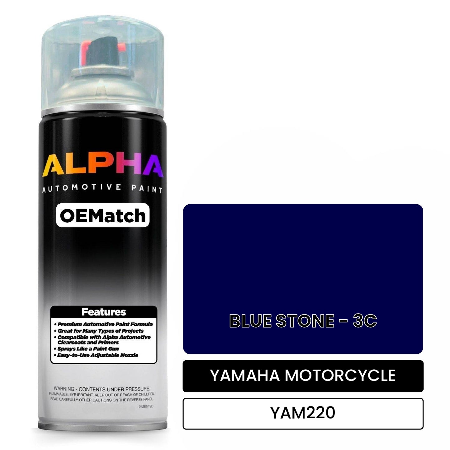 YAMAHA MOTORCYCLE BLUE STONE - 3C YAM220 OEMatch Spraycan