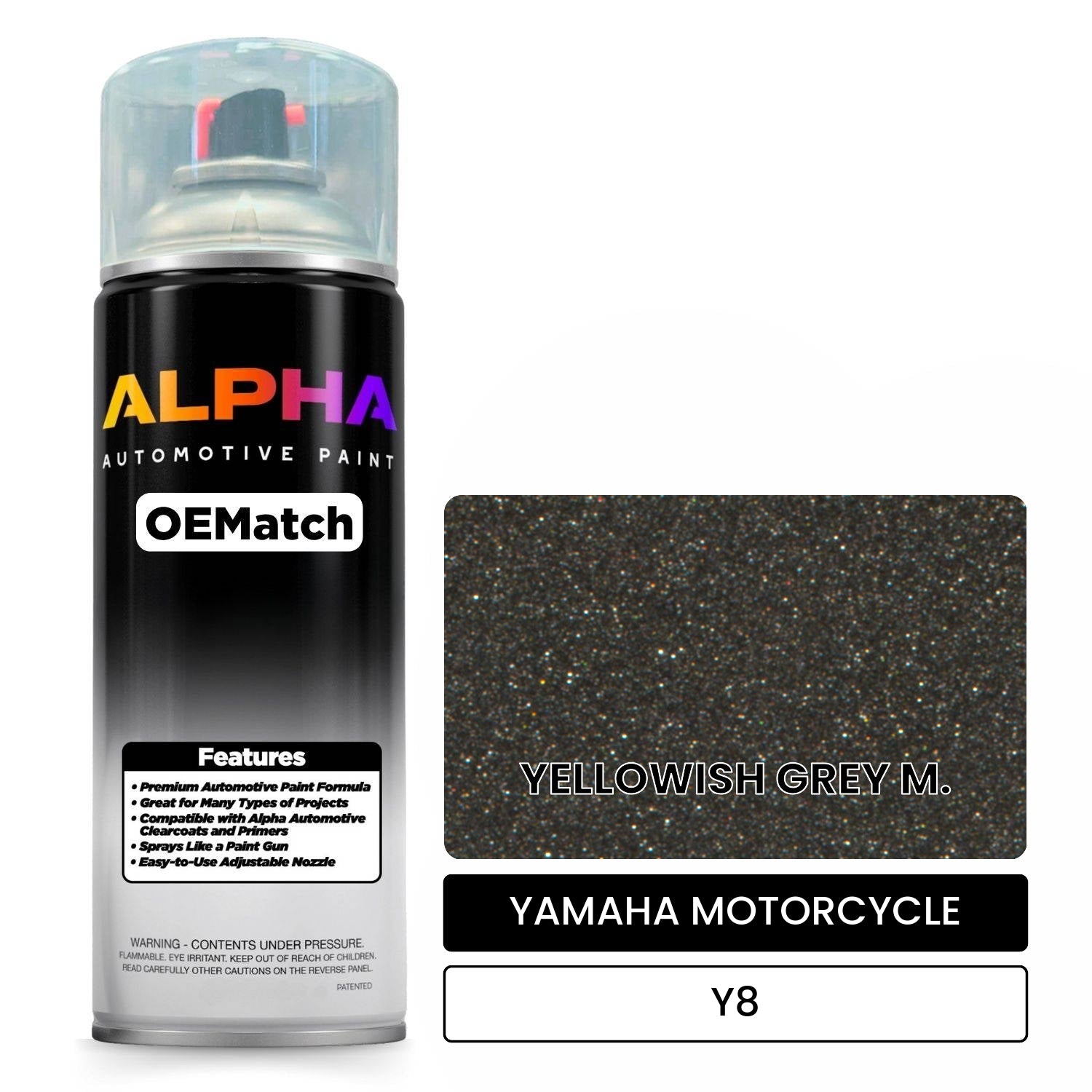 YAMAHA MOTORCYCLE YELLOWISH GREY M. Y8 OEMatch Spraycan